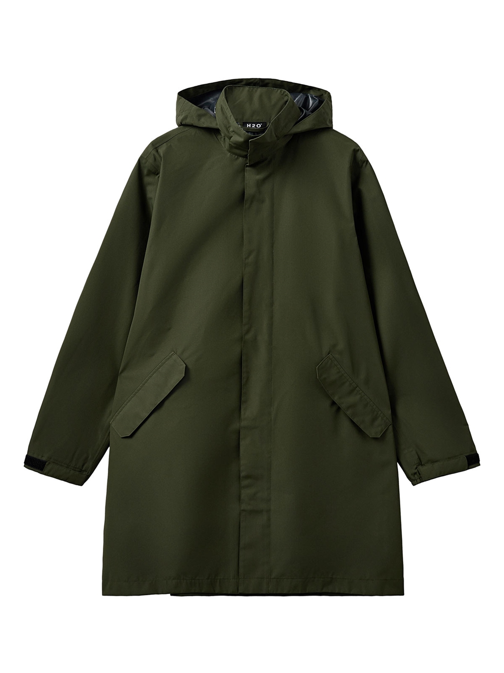 Rømø LW Rain Long Jacket Jakke Army Unisex