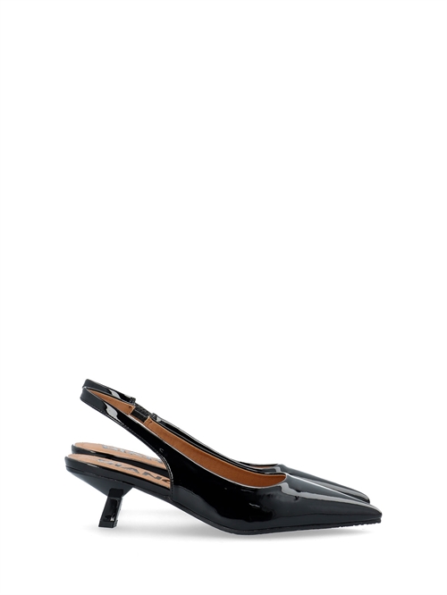 BIAKRISTIN Kitten Heel Slingback Patent Black