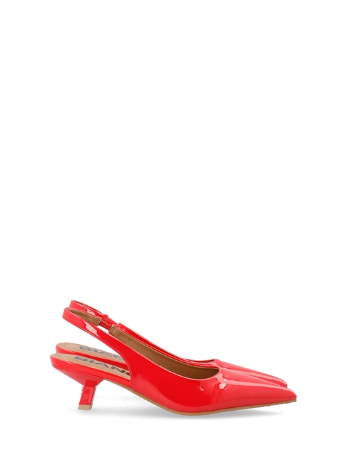 BIAKRISTIN Kitten Heel Slingback Patent Red