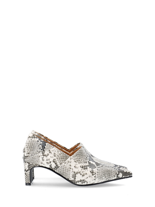 MEDINA BIANCO Rowe Heel Cutline Mule White Snake