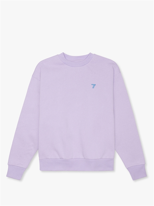 Organic Fitted Crewneck Sweatshirt Lavender