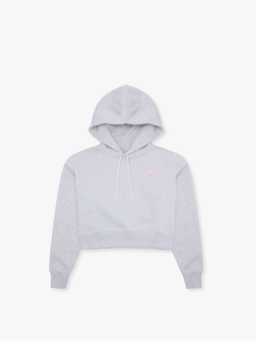 Organic Fitted Hoodie Sweatshirt Heather Grey