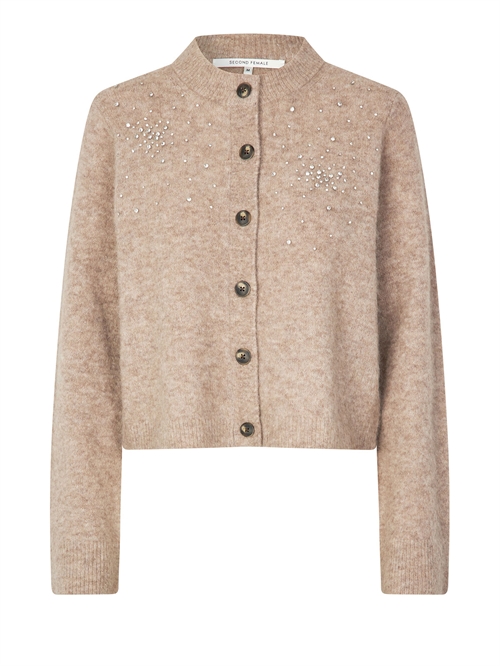 Sparkling Knit Strik Cardigan Roasted Cashew