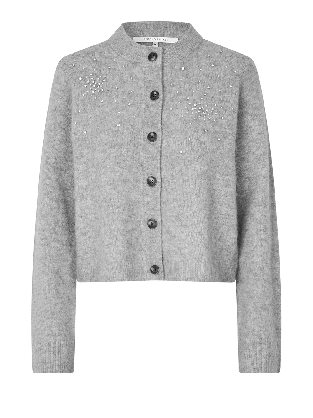 Sparkling Knit Strik Cardigan Grey Melange