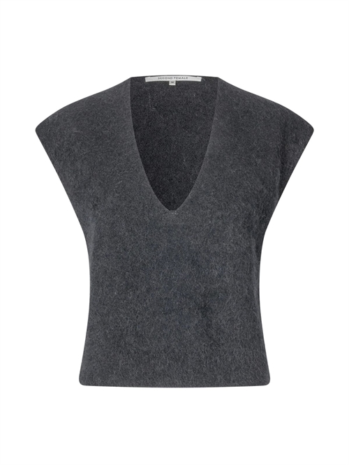 Camryn Knit Strik Vest Volcanic Ash