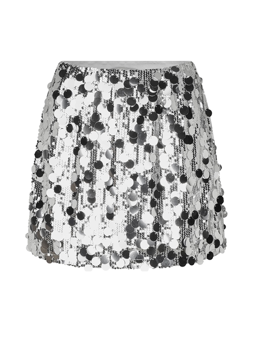 Audra Short Skirt Nederdel Silver