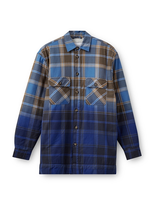 Como Pile Shirt Skjorte Brown/Blue Check