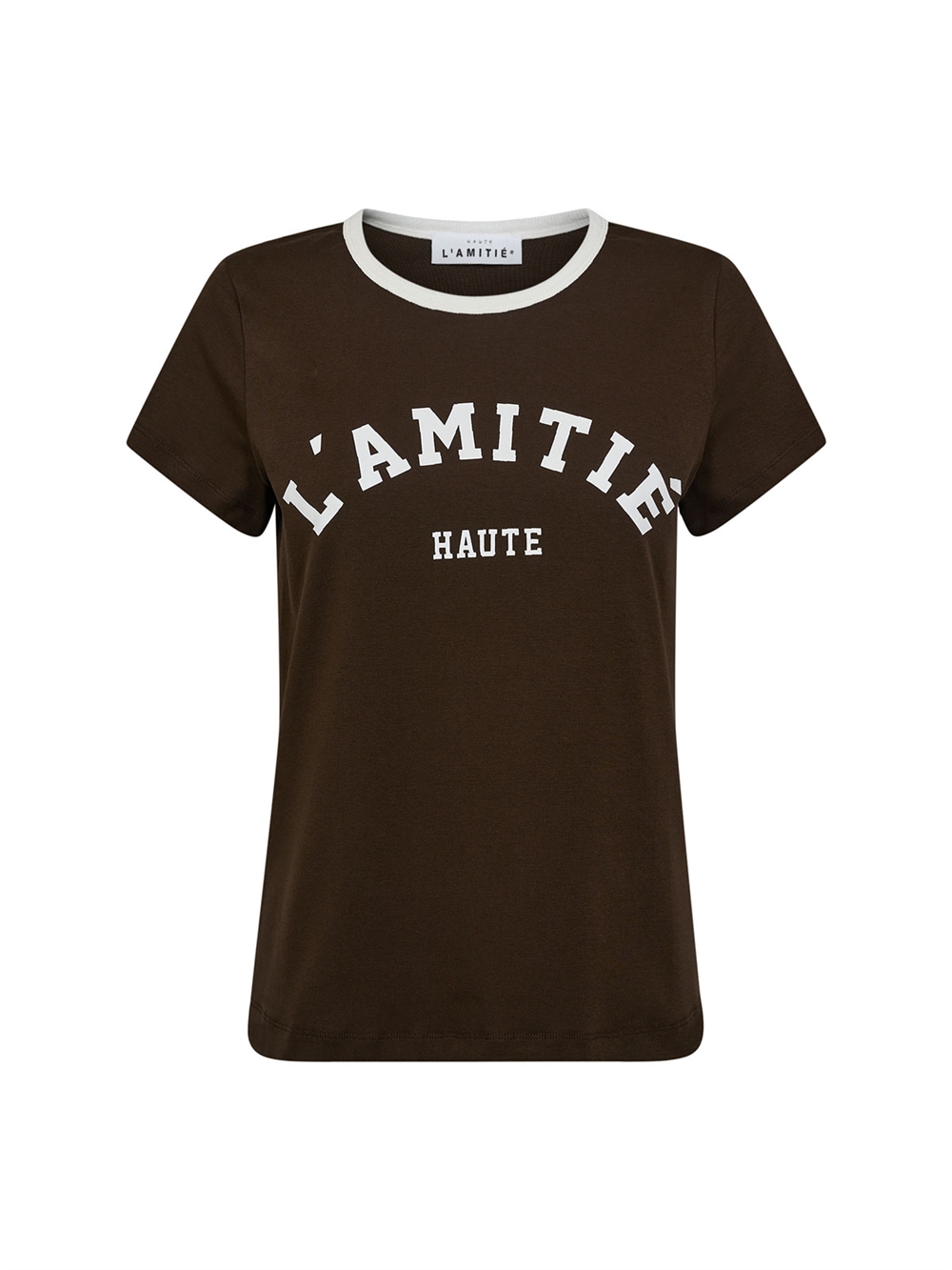 Neckline Logo Tee T-shirt Mocca