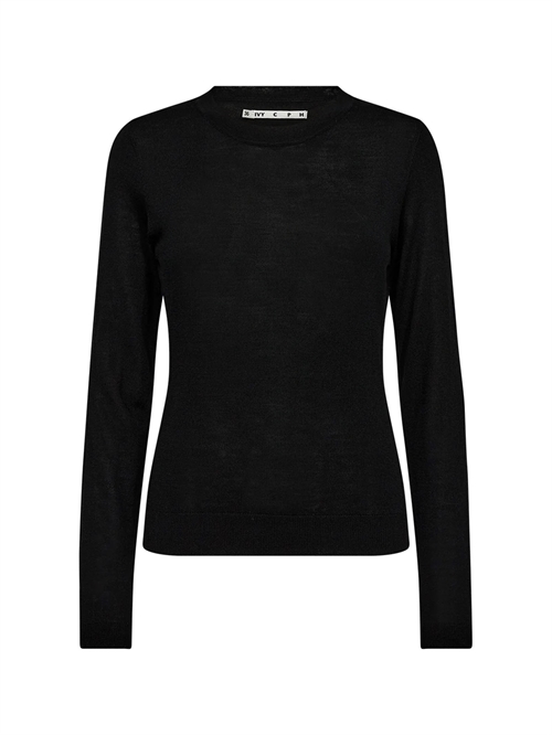 Essex Long Sleeve O-Neck Strik Black